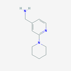 B1602563 (2-Piperidin-1-ylpyridin-4-yl)methylamine CAS No. 876316-37-9