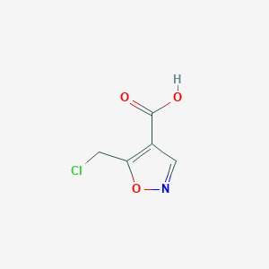 molecular formula C5H4ClNO3 B1602564 5-(Chloromethyl)isoxazole-4-carboxylic acid CAS No. 870704-27-1
