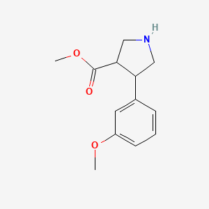 molecular formula C13H17NO3 B1602567 Methyl 4-(3-methoxyphenyl)pyrrolidine-3-carboxylate CAS No. 939758-21-1