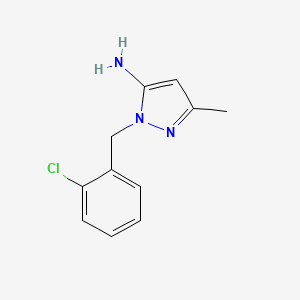 molecular formula C11H12ClN3 B1602570 1-(2-chlorobenzyl)-3-methyl-1H-pyrazol-5-amine CAS No. 3524-40-1