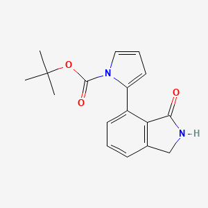molecular formula C17H18N2O3 B1602571 叔丁基 2-(3-氧代异吲哚啉-4-基)-1H-吡咯-1-羧酸酯 CAS No. 935269-07-1