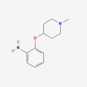 molecular formula C12H18N2O B1602576 2-[(1-Methylpiperidin-4-yl)oxy]aniline CAS No. 869943-62-4