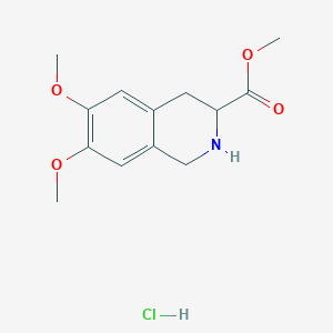 molecular formula C13H18ClNO4 B1602582 Methyl 6,7-dimethoxy-1,2,3,4-tetrahydroisoquinoline-3-carboxylate hydrochloride CAS No. 30740-96-6