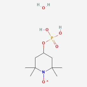 molecular formula C9H22NO6P B1602601 [2,2,6,6-Tetramethyl-4-(phosphonooxy)piperidin-1-yl]oxidanyl--water (1/1) CAS No. 22690-04-6