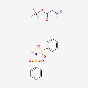 molecular formula C18H24N2O6S2 B1602612 Glycine tert-butyl ester dibenzenesulfonimide salt CAS No. 77284-30-1
