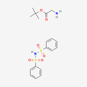 N-(Benzenesulfonyl)benzenesulfonamide;tert-butyl 2-aminoacetate
