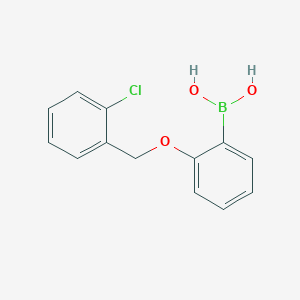 molecular formula C13H12BClO3 B1602613 (2-((2-Chlorobenzyl)oxy)phenyl)boronic acid CAS No. 870777-21-2
