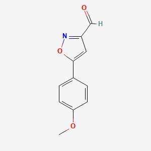 molecular formula C11H9NO3 B1602621 5-(4-Methoxyphenyl)isoxazole-3-carboxaldehyde CAS No. 870703-95-0