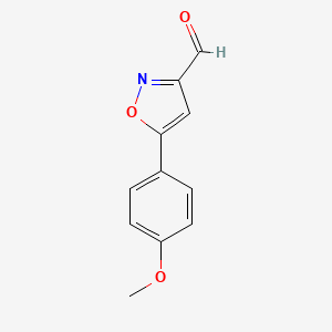 molecular formula C11H9NO3 B1602621 5-(4-甲氧基苯基)异噁唑-3-甲醛 CAS No. 870703-95-0