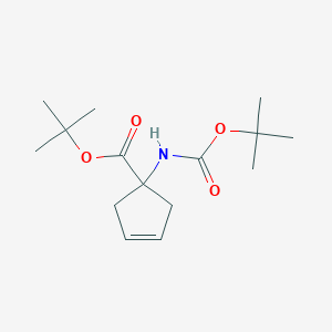 molecular formula C15H25NO4 B1602622 tert-Butyl 1-(Boc-amino)-3-cyclopentene-1-carboxylate CAS No. 521964-59-0