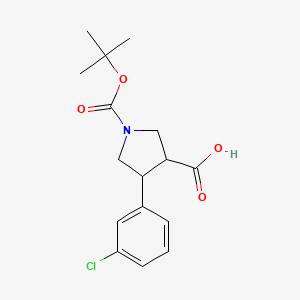 1-(tert-Butoxycarbonyl)-4-(3-chlorophenyl)pyrrolidine-3-carboxylic acid