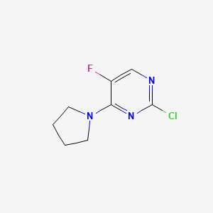 molecular formula C8H9ClFN3 B1602630 2-Chloro-5-fluoro-4-(pyrrolidin-1-yl)pyrimidine CAS No. 923119-59-9