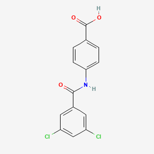molecular formula C14H9Cl2NO3 B1602632 4-(3,5-Dichlorobenzamido)benzoic acid CAS No. 54057-49-7