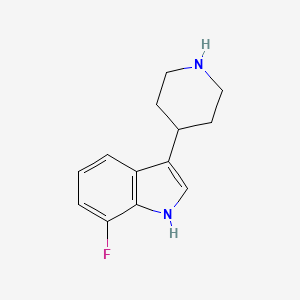 7-Fluoro-3-(piperidin-4-yl)-1H-indole
