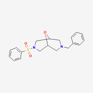 molecular formula C19H22N2O3S B1602653 3-Benzyl-7-(phenylsulfonyl)-9-oxa-3,7-diazabicyclo[3.3.1]nonane CAS No. 335620-96-7