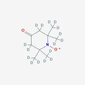molecular formula C9H16NO2 B1602663 4-Oxo-2,2,6,6-tetramethylpiperidine-D16-1-oxyl CAS No. 36763-53-8