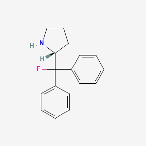 molecular formula C17H18FN B1602669 (R)-(+)-2-(Fluorodiphenylmethyl)pyrrolidine CAS No. 352535-00-3