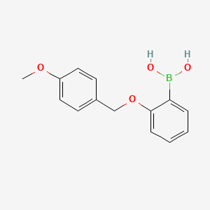 molecular formula C14H15BO4 B1602677 (2-((4-Methoxybenzyl)oxy)phenyl)boronic acid CAS No. 957062-80-5