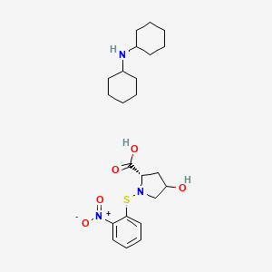 molecular formula C23H35N3O5S B1602680 N-(2-Nitrophenylsulfenyl)-L-hydroxyproline (dicyclohexylammonium) salt CAS No. 7675-54-9