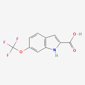 molecular formula C10H6F3NO3 B1602685 6-(trifluoromethoxy)-1H-indole-2-carboxylic acid CAS No. 923259-70-5