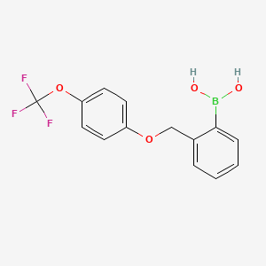 molecular formula C14H12BF3O4 B1602687 (2-((4-(Trifluoromethoxy)phenoxy)methyl)phenyl)boronic acid CAS No. 849062-07-3