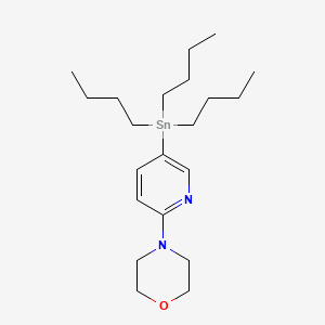 molecular formula C21H38N2OSn B1602694 2-Morpholino-5-(tributylstannyl)pyridine CAS No. 223556-07-8