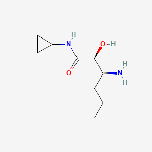 molecular formula C9H18N2O2 B1602699 (2S,3S)-3-Amino-N-cyclopropyl-2-hydroxyhexanamide CAS No. 944768-08-5