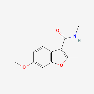 molecular formula C12H13NO3 B1602700 6-Methoxy-N,2-dimethylbenzofuran-3-carboxamide CAS No. 638217-07-9
