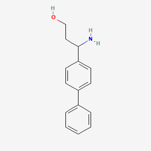 molecular formula C15H17NO B1602703 3-Amino-3-biphenyl-4-yl-propan-1-ol CAS No. 790227-30-4