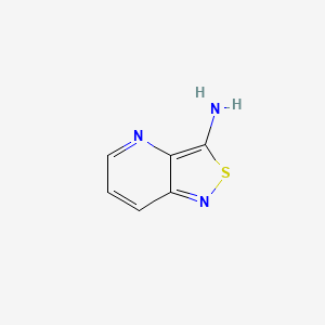 molecular formula C6H5N3S B1602709 Isothiazolo[4,3-b]pyridin-3-amine CAS No. 42242-13-7