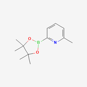 molecular formula C12H18BNO2 B1602711 2-Methyl-6-(4,4,5,5-tetramethyl-1,3,2-dioxaborolan-2-yl)pyridine CAS No. 1096689-44-9