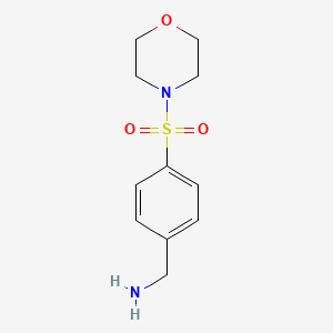 molecular formula C11H17ClN2O3S B1602714 [4-(Morpholine-4-sulfonyl)phenyl]methanamine CAS No. 852399-79-2