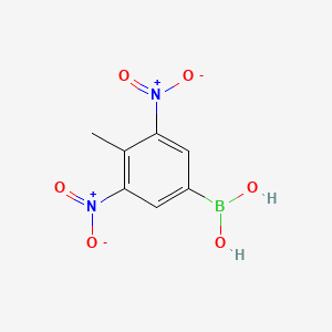 molecular formula C7H7BN2O6 B1602716 (4-Methyl-3,5-dinitrophenyl)boronic acid CAS No. 28249-49-2