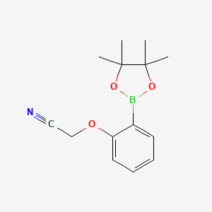 molecular formula C14H18BNO3 B1602717 2-(2-(4,4,5,5-四甲基-1,3,2-二氧杂硼烷-2-基)苯氧基)乙腈 CAS No. 936250-19-0
