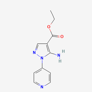 molecular formula C11H12N4O2 B1602733 Ethyl 5-amino-1-(pyridin-4-YL)-1H-pyrazole-4-carboxylate CAS No. 38965-48-9
