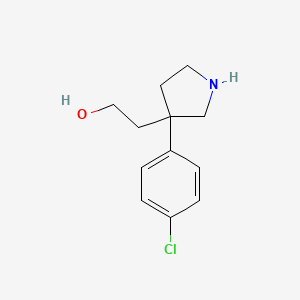 molecular formula C12H16ClNO B1602742 2-(3-(4-Chlorophenyl)pyrrolidin-3-YL)ethanol CAS No. 52423-70-8