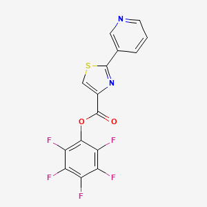 molecular formula C15H5F5N2O2S B1602744 Pentafluorophenyl 2-pyrid-3-yl-1,3-thiazole-4-carboxylate CAS No. 906352-58-7