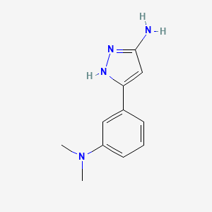 molecular formula C11H14N4 B1602752 5-[3-(dimethylamino)phenyl]-1H-Pyrazol-3-amine CAS No. 766519-87-3