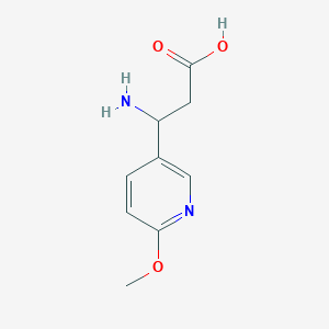 molecular formula C9H12N2O3 B1602761 3-Amino-3-(6-methoxypyridin-3-yl)propanoic acid CAS No. 773126-35-5