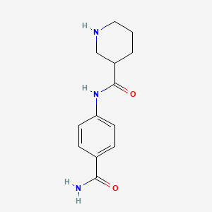 molecular formula C13H17N3O2 B1602764 N-(4-Carbamoylphenyl)piperidine-3-carboxamide CAS No. 609780-68-9