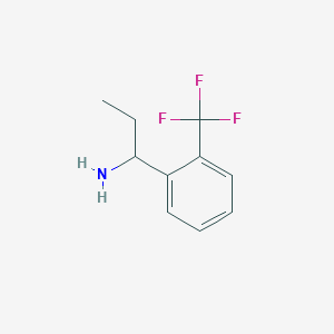 molecular formula C10H12F3N B1602768 1-[2-(Trifluoromethyl)phenyl]propan-1-amine CAS No. 473732-54-6
