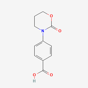 molecular formula C11H11NO4 B1602769 4-(2-Oxo-1,3-oxazinan-3-yl)benzoic acid CAS No. 766556-62-1