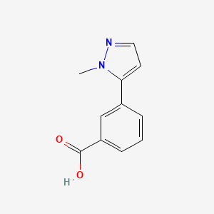 molecular formula C11H10N2O2 B1602775 3-(1-Methyl-1H-pyrazol-5-yl)benzoic acid CAS No. 628297-55-2