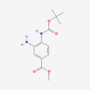 molecular formula C13H18N2O4 B1602776 3-氨基-4-((叔丁氧羰基)氨基)苯甲酸甲酯 CAS No. 327046-67-3