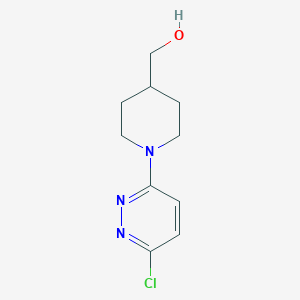 molecular formula C10H14ClN3O B1602783 (1-(6-氯吡哒嗪-3-基)哌啶-4-基)甲醇 CAS No. 1094223-48-9