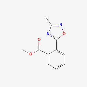 molecular formula C11H10N2O3 B1602799 Methyl 2-(3-methyl-1,2,4-oxadiazol-5-yl)benzoate CAS No. 898289-14-0