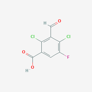 molecular formula C8H3Cl2FO3 B1602803 2,4-Dichloro-5-fluoro-3-formylbenzoic acid CAS No. 214774-58-0