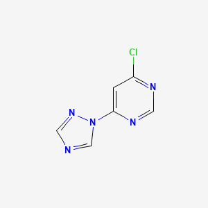 molecular formula C6H4ClN5 B1602808 4-Chloro-6-(1H-1,2,4-triazol-1-YL)pyrimidine CAS No. 135948-75-3
