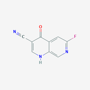 molecular formula C9H4FN3O B1602829 6-Fluoro-4-hydroxy-1,7-naphthyridine-3-carbonitrile CAS No. 305371-17-9