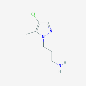 molecular formula C7H12ClN3 B1602841 3-(4-Chloro-5-methylpyrazol-1-yl)propylamine CAS No. 951235-39-5